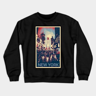 New York in Shepard Fairey style Crewneck Sweatshirt